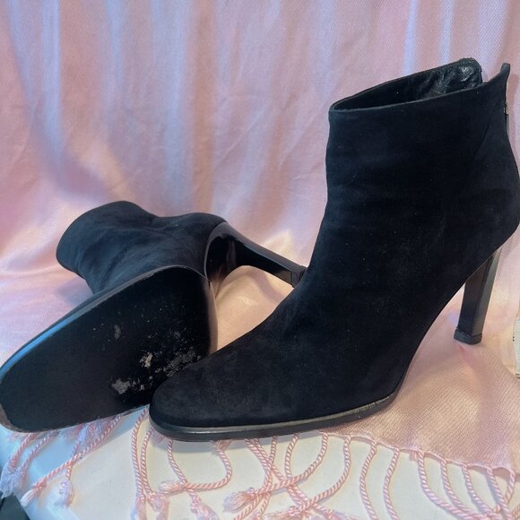 GUCCI BLACK SUEDE ANKLE BOOTS STILETTO SIZE US 6.5 - Picture 4 of 5